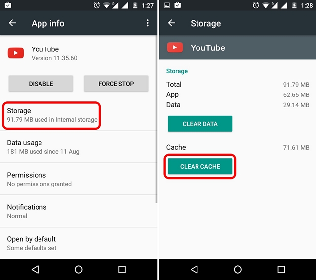 youtube-app-clear-cache-android