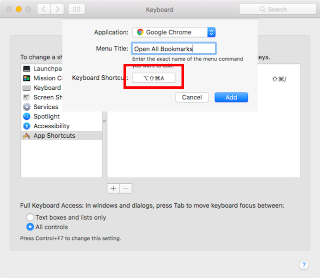 custom mac keyboard shortcuts