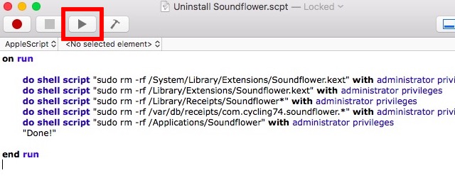 soundflower uninstall