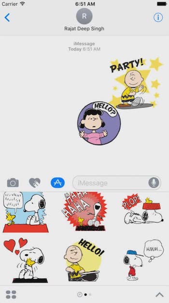 best imessage apps snoopy