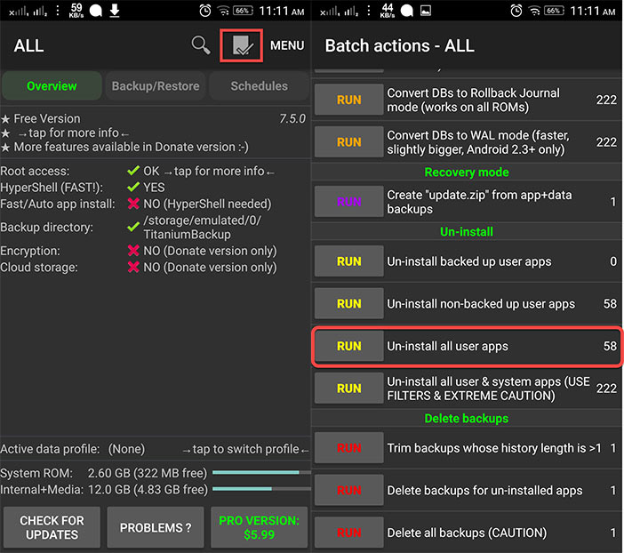 uninstall multiple matlab toolboxes