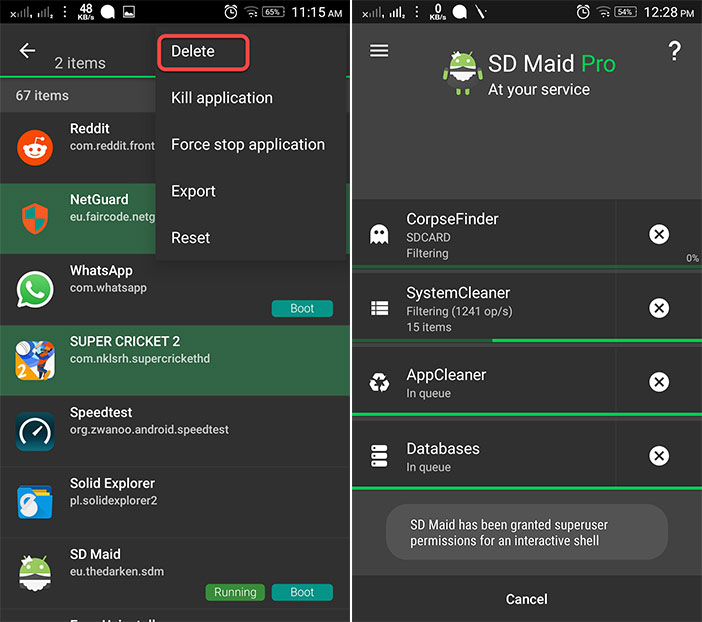 android uninstall system apps