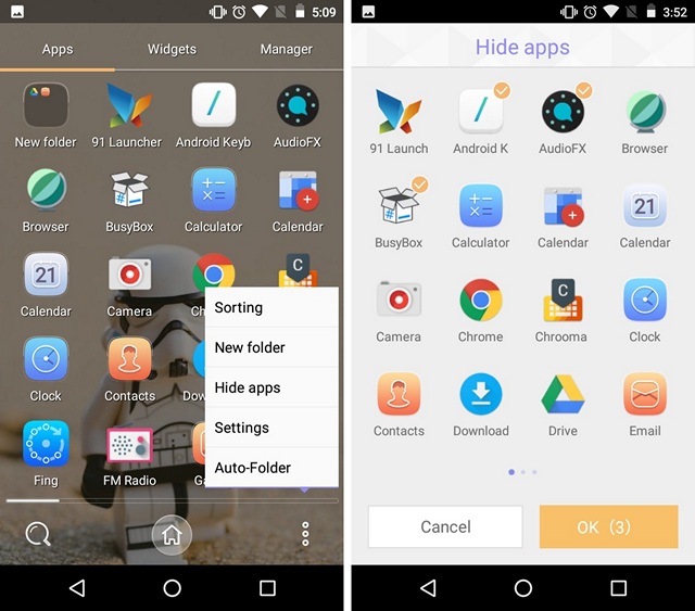 91-launcher-pro-hide-apps