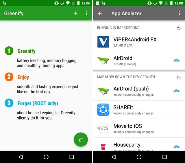 how to use greenify app