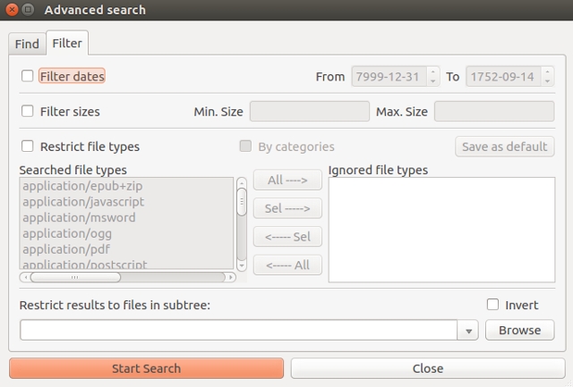 linux-find-files-recoll-filters