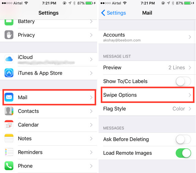 settings-mail-swipe-options