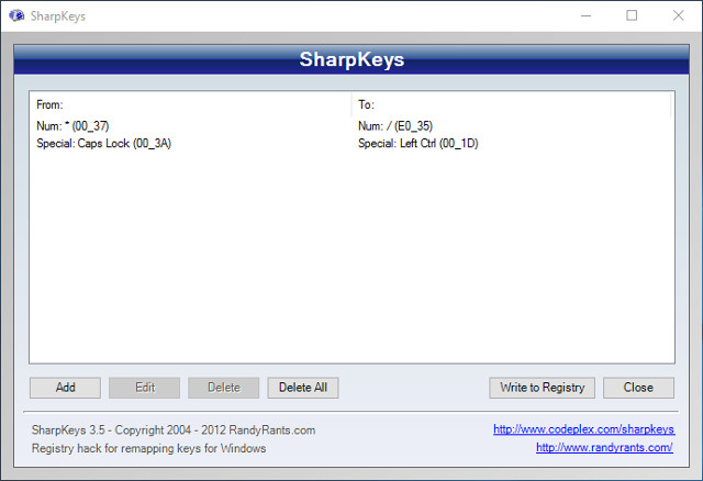 sharpkeys windows 10