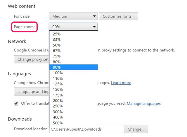 chrome-default-zoom-settings