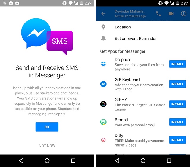 Facebook Messenger iMessage Alternative