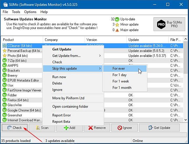 download the new version for windows SUMo 5.17.9.541