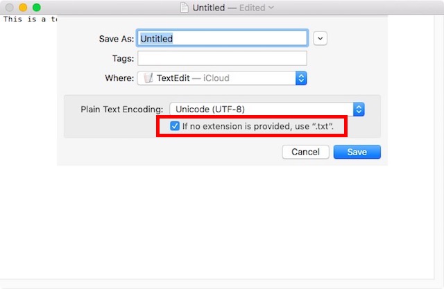 how to save .txt file on mac