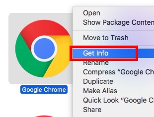 add custom app icons in macOS select the app and click Get Info