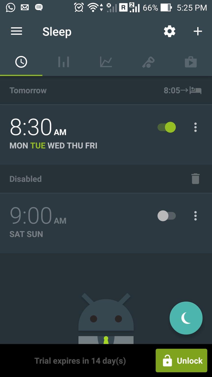 android wear automatic sleep tracking