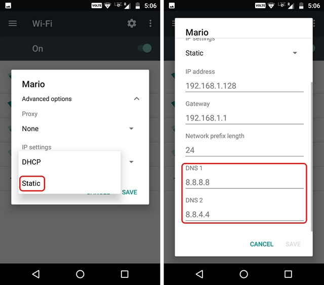 Clear Dns Android Phone