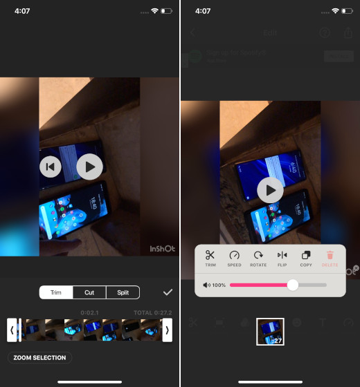 Aplikasi Edit Video iPhone Gratis 2020 - InShots 1