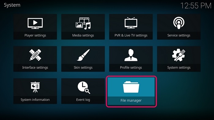 Kodi Krypton File Manager SettingsKodi Krypton File Manager Settings