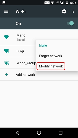 değiştirmek-wifi-ağ-android