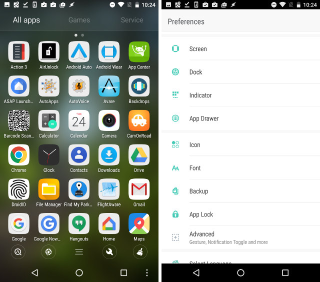 Google Now Launcher настройка.