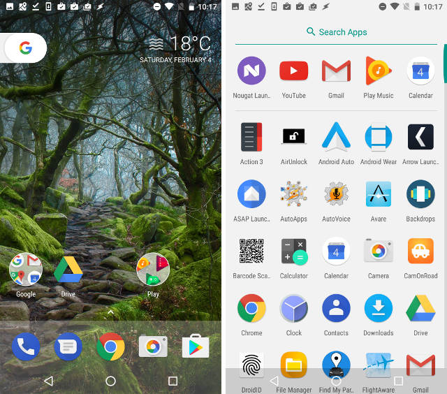 Alternative launcher. Google Now Launcher.