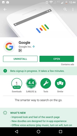 Google App Beta