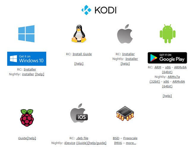 Kodi Platform Availability