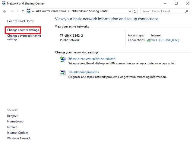 mac address change in windows 10