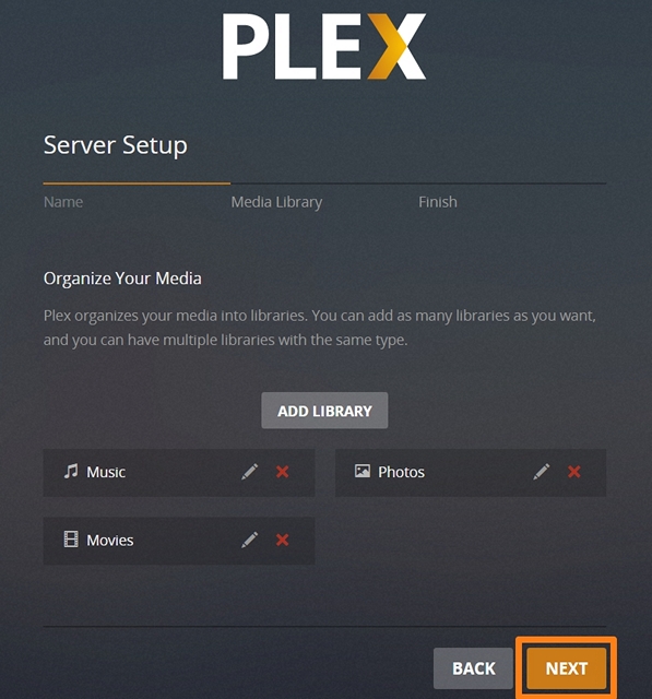 set up plex media server