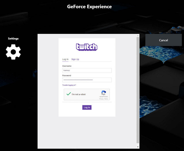 Twitch experience