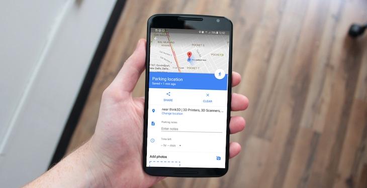 google maps save parking location