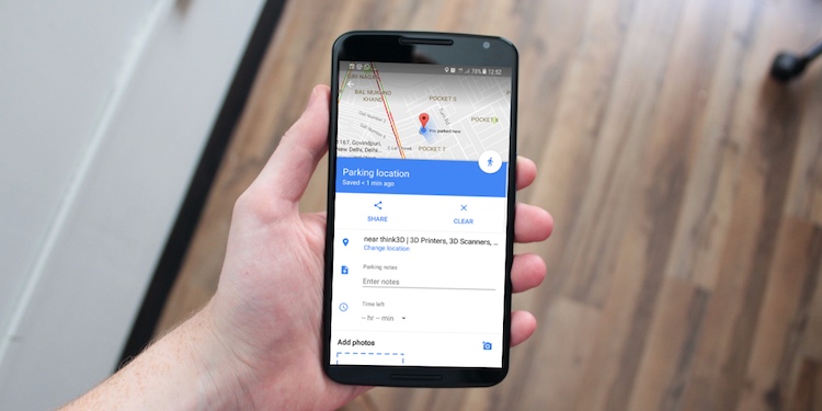google maps save parking location