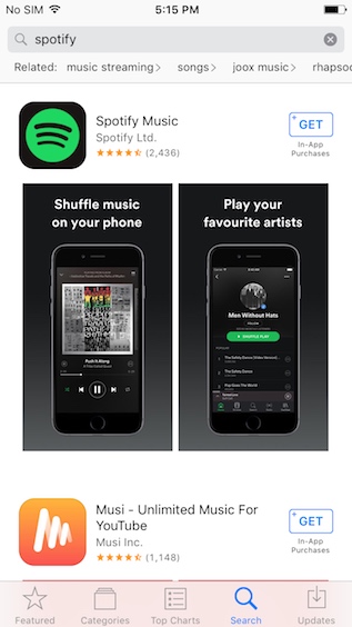 Como fazer o download do Spotify na Índia no iOS