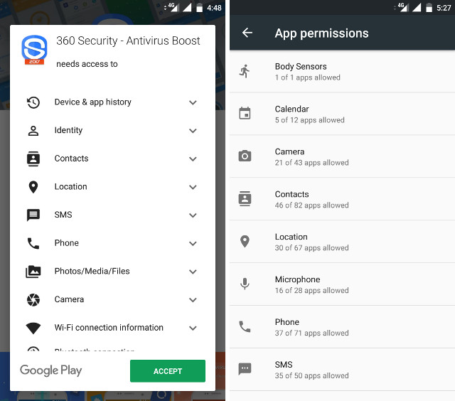 App permissions