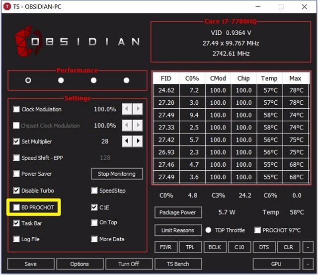 CPU Performansını Kontrol Etmek İçin ThrottleStop Nasıl Kullanılır