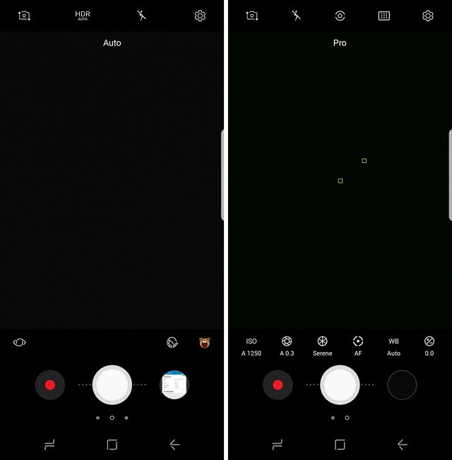 Galaxy S8 Review Camera UI