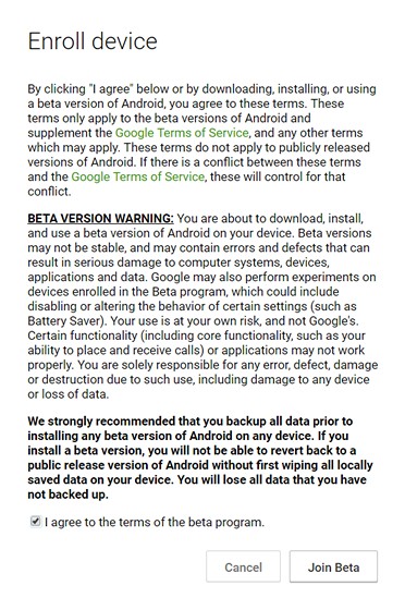 Join Android O Beta