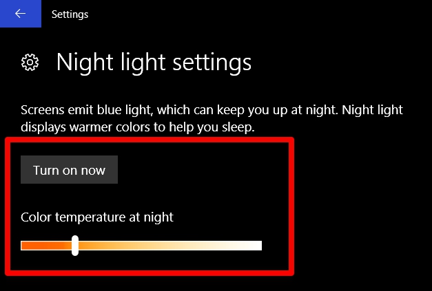 How to Enable Night Light in Windows 10