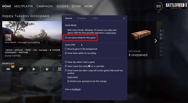 How to Use Game Mode In Windows 10