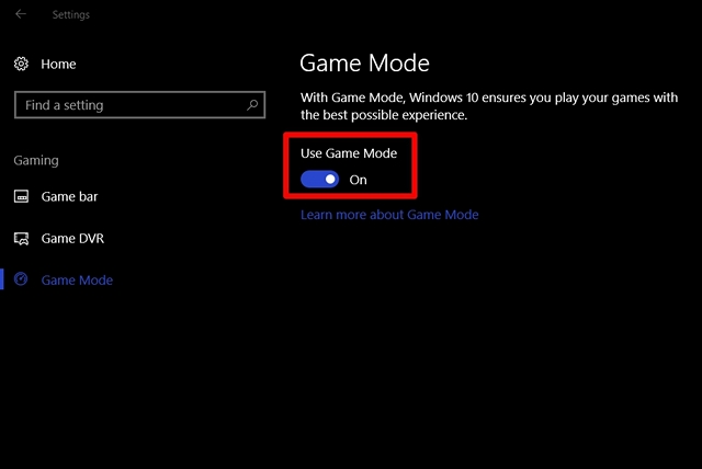 How to Use Game Mode In Windows 10