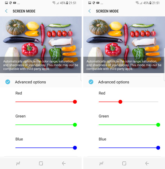 Come risolvere il problema della tinta rossa in Galaxy S8