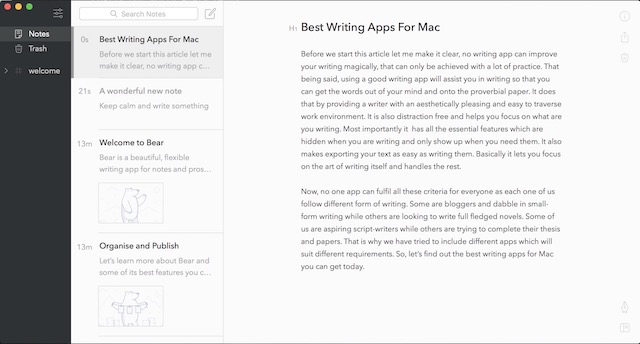 bear writing app for windows