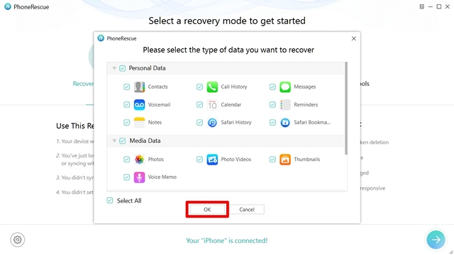 phonerescue-ios data recovery software