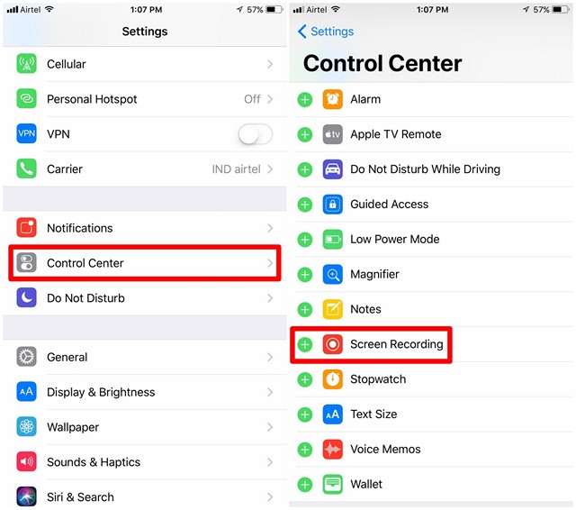 Come registrare lo schermo in iOS 11 in modo nativo