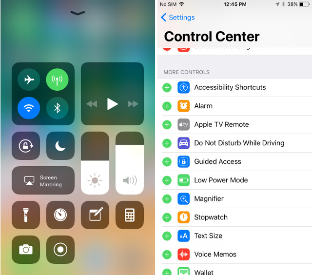 Control center