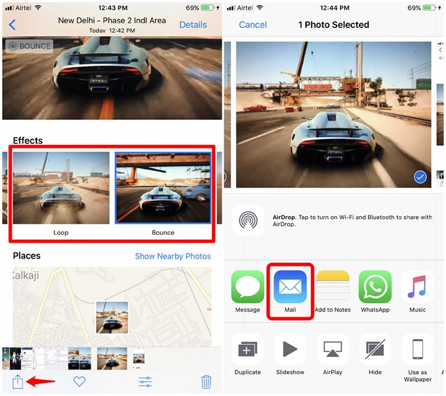 كيفية إرسال صور حية بصيغة GIF في iOS 11