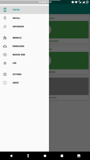 Menu Samping Magisk