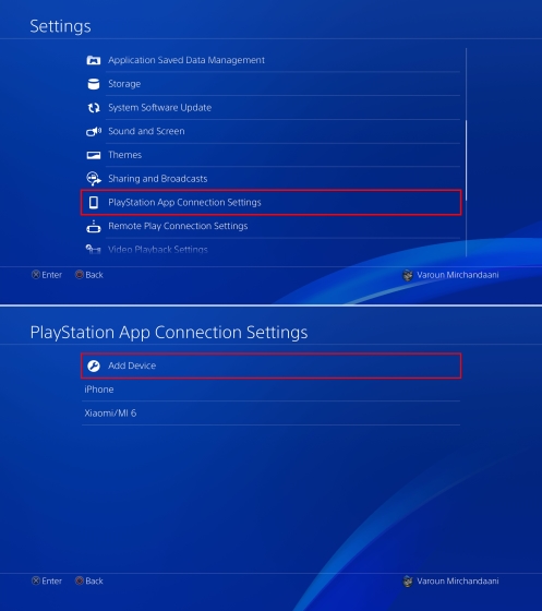 Settings on on sale playstation 4