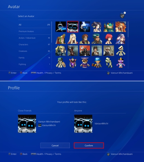 How Change Avatar on PS4 | Beebom