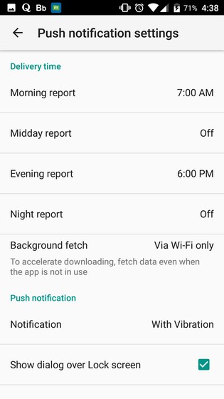 SmartNews Notification Settings