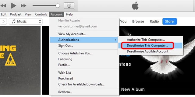 How to Deauthorize A Computer in iTunes