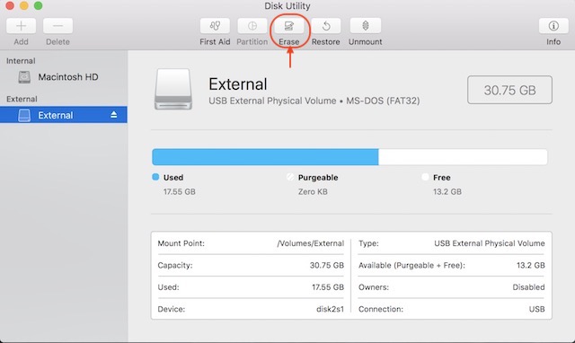 format hard drive in mac